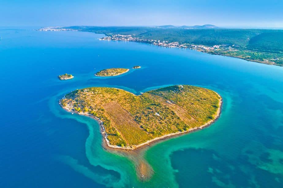 Galešnjak Insel - herzförmige Insel